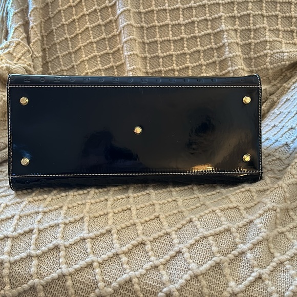 Arcadia Italian black patent leather bag with snakeskin sides - Picture 10 of 10